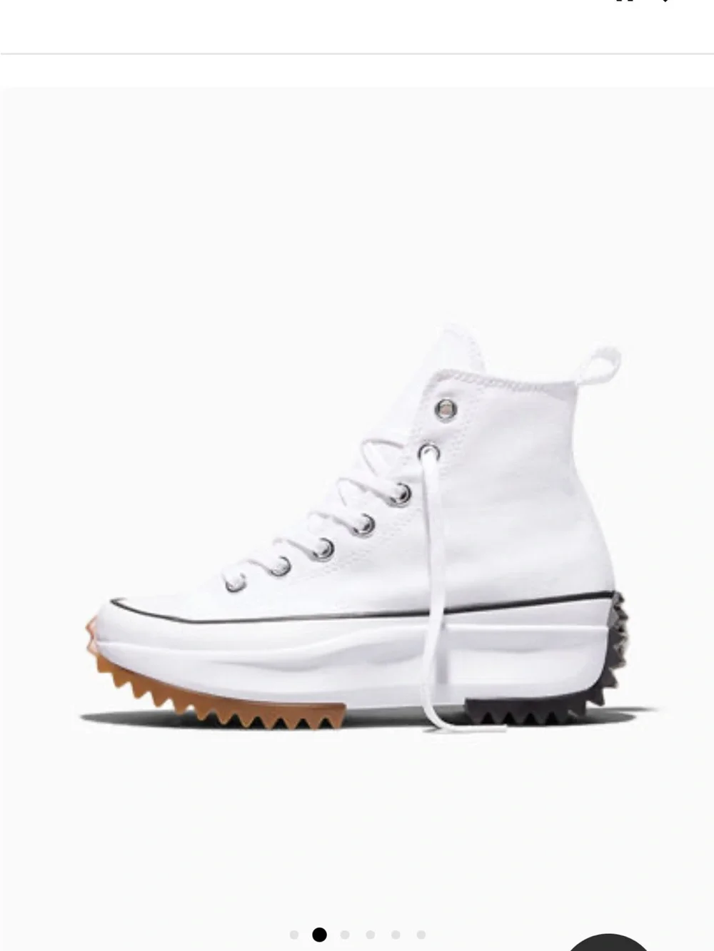 Converse White High-Top Platform Sneakers with Brown/Black Outsole